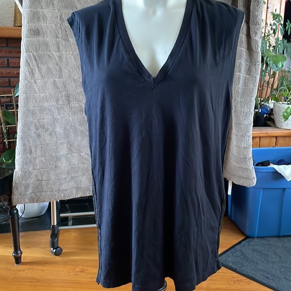 💥V Neck Dress/ Layering Tank Sparkle Stripe Sides J Crew - Picture 2 of 3